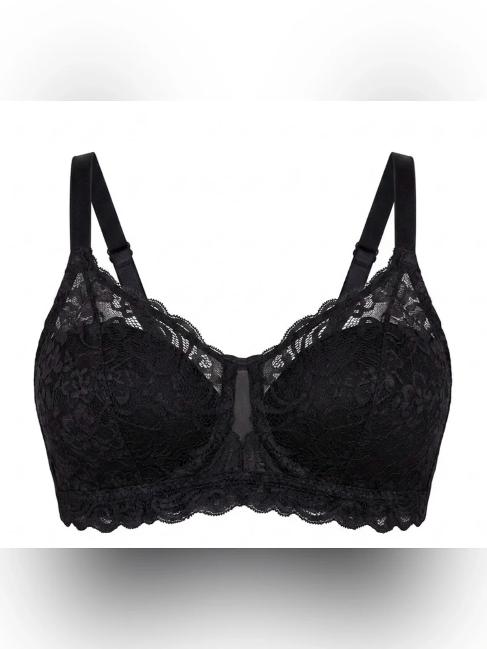 Bali Black Lace‎ Underwire Bra with Adjustable Straps. Sz M
